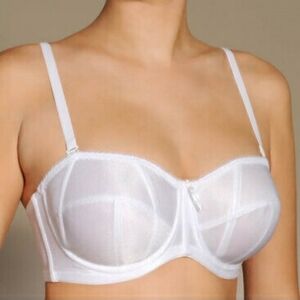 Sz 44G White Dominique Full Figure Convertible Underwire Bra